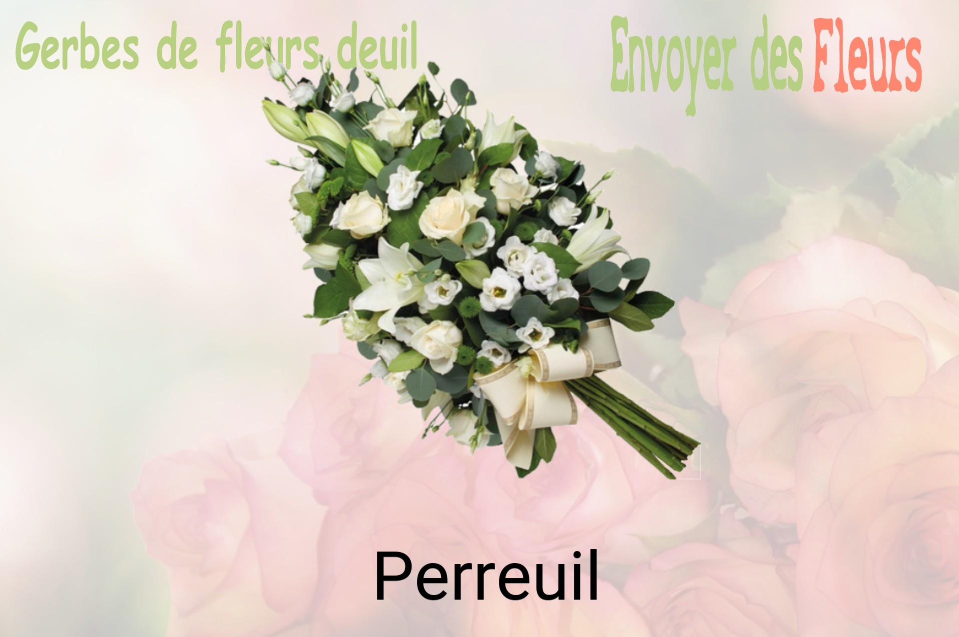Gerbe de fleurs de deuil livrée à Perreuil